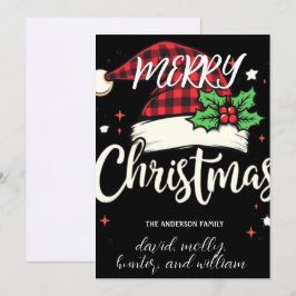 Unieke Feestelijke Kerstman Pet Kerstfeest Invitat Kaart