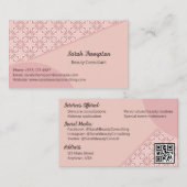 Unieke Feminine Geometrische Patrooncode QR Visitekaartje (Voorkant / Achterkant)