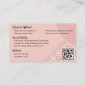 Unieke Feminine Geometrische Patrooncode QR Visitekaartje (Achterkant)