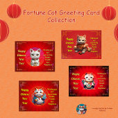 Unieke Fortune Cat Chinees Nieuwjaar Briefkaart