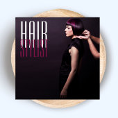 Unieke foto Beauty Salon Kapper Haarstylist Vierkante Visitekaartje