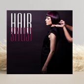 Unieke foto Beauty Salon Kapper Haarstylist Vierkante Visitekaartje