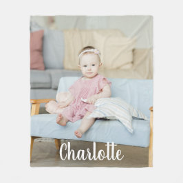 Unieke foto en tekst op maat fleece deken