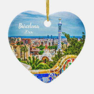 Unieke foto van Barcelona Modern Art Keramisch Ornament