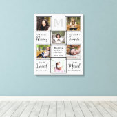 Unieke foto van gepersonaliseerde Memorial Keepomw Canvas Afdruk (Insitu (Houten vloer))