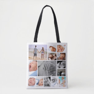 Unieke fotocollage gepersonaliseerd tote bag
