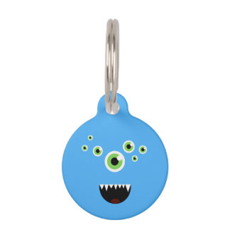 Unieke Funny Crazy Cute Blue Monster Huisdierpenning