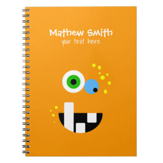 Unieke Funny Crazy Oragne Monster Notitieboek