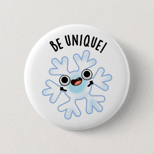 Unieke Funny Snowflake Pun Ronde Button 5,7 Cm
