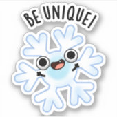 Unieke Funny Snowflake Pun Sticker (Voorkant)