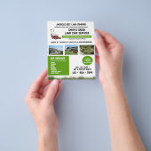 Unieke gazonverzorging gazon maaien landschapsarch flyer (Hand)