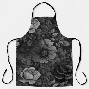 Unieke gedempte kleuren vintage bloemendruk schort