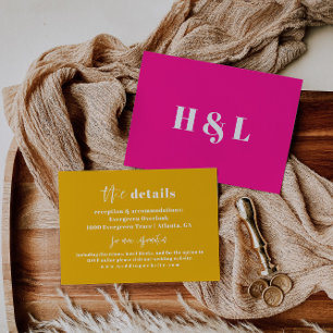 Unieke geel vet bruiloft details Kaart