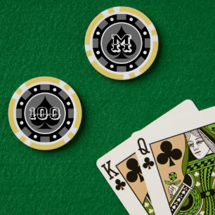 Unieke gele casino poker chips voor gokken spel