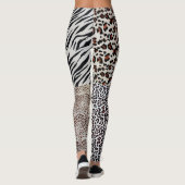 Unieke gemengde luipaard Zebra — Dierafdrukken voo Leggings (Achterkant)