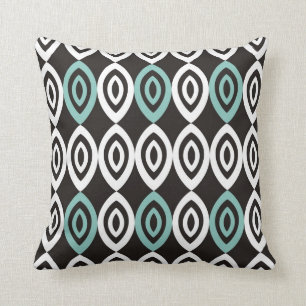 Unieke geometrische Kussens - Mint Black en White