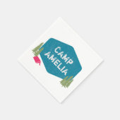 Unieke gepersonaliseerde campingnaam Verjaardagsfe Servet (Hoek)