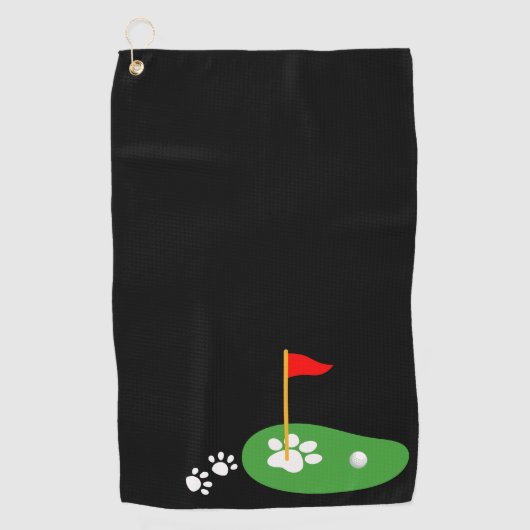 Unieke gepersonaliseerde Gepersonaliseerd hond gol Golfhanddoek (Voorkant)