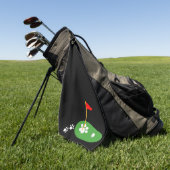 Unieke gepersonaliseerde Gepersonaliseerd hond gol Golfhanddoek (Groen)