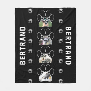 Unieke Gepersonaliseerde Hondenpootafdruk Foto's Z Fleece Deken