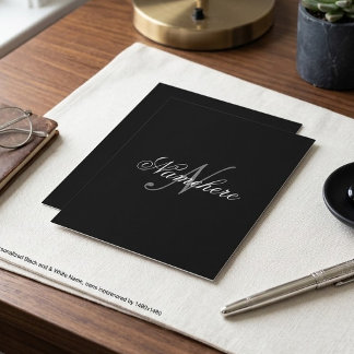 Unieke gepersonaliseerde zwart-wit naammonogram