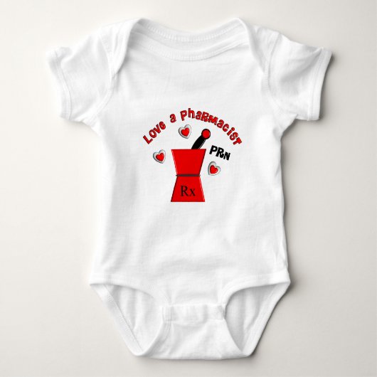Unieke geschenken van de "Love A Pharmacist PRN" Romper (Voorkant)