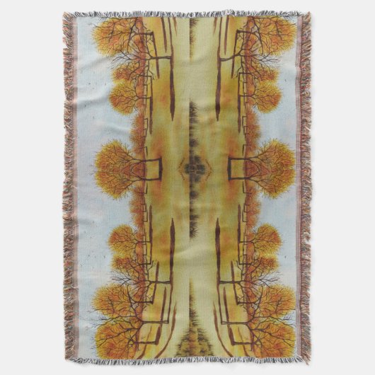 unieke gestileerde afbeelding herfstlandschapskuns deken (Voorkant Verticaal)