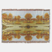 unieke gestileerde afbeelding herfstlandschapskuns deken (Voorkant)