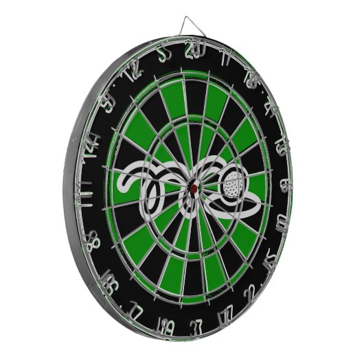 Unieke golfcadeau - Dartboard met golfafdruk Dartbord (Voorkant Links)