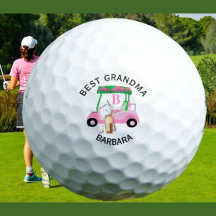 Unieke Golfkar Beste Oma Monogram Naam Golfballen