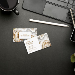 Unieke gouden belettering gouden agaat Abstract Visitekaartje