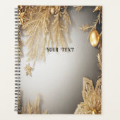 Unieke gouden decoratieve vakantie planner (Voorkant)