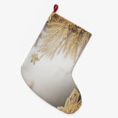 Unieke gouden decoratieve vakantievoorraad grote kerstsok (Voorkant (Hangend))