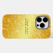 Unieke gouden zwarte achtergrond Case-Mate iPhone case (Achterkant (horizontaal))