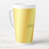 Unieke gouden zwarte achtergrond latte mok (Linkerhoek)