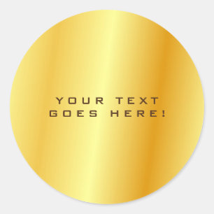 Unieke gouden zwarte achtergrond ronde sticker
