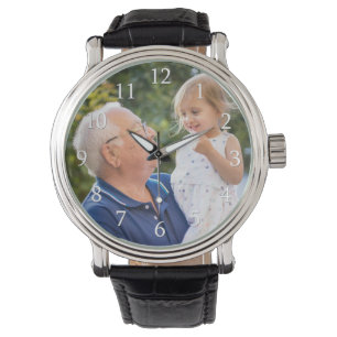 Unieke Grandpa Grandchild Photo Keepomwille Horloge