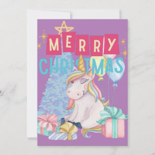 Unieke Grappige Eenhoorn Kerstkaart Bedankkaart