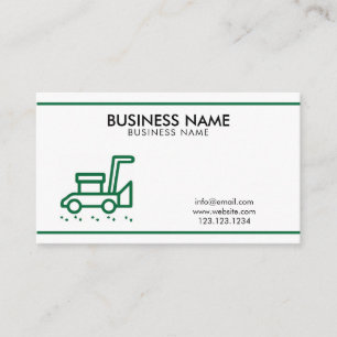 Unieke 'Green White Lawnmower Shape Lawn'-service Visitekaartje