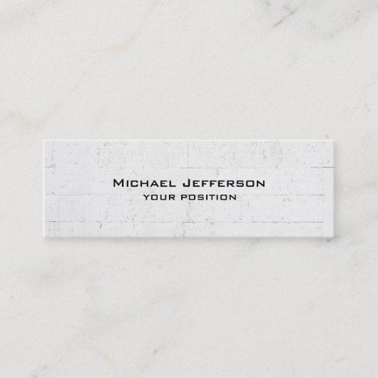 Unieke, grijze wand-ontwerpversie van Trendy Mini Visitekaartje (Voorkant)