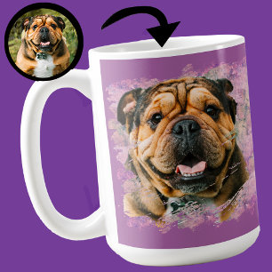 Unieke Grunge Roze Sering Bulldog Hond Liefhebber Koffiemok