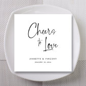 Unieke hand belettering bruiloft servetten met nam