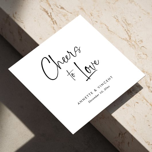 Unieke hand belettering bruiloft servetten met nam