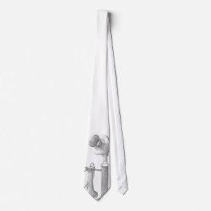 unieke handgetrokken antiek telefoontekening stropdas