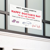 Unieke Happy Doctors-dag Spandoek (Buitenkant Gebouw)