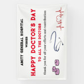 Unieke Happy Doctors-dag Spandoek (Verticaal)