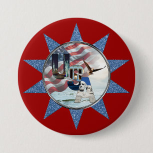 Unieke historische herdenkingstekens USA Patriotti Ronde Button 7,6 Cm