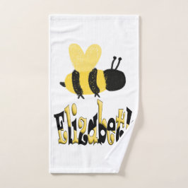Unieke hommel doedel gepersonaliseerde tekening handdoek