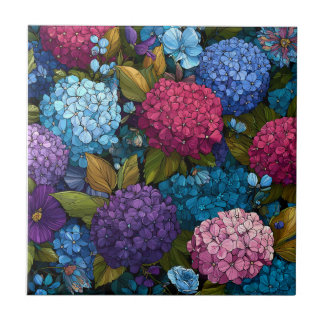 Unieke hortensia's keramische Tegels voor gezellig Tegeltje