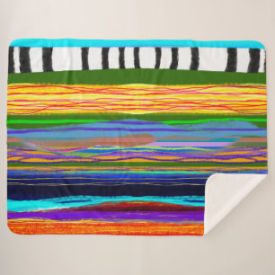 Unieke huisdecoratie rare handgemaakte asymmetrisc sherpa deken